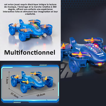 Avions jouets électrique requin avec lumière et musique jouets pour enfants cadeaux pour enfants garçons et filles jouets voiture